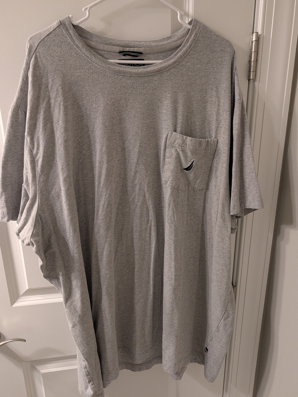 Nautica Light Gray Short Sleeve Pocket Tee
